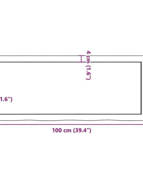 Загрузите изображение в средство просмотра галереи, Blat de masă maro 100x40x(2-4) cm, lemn masiv stejar tratat
