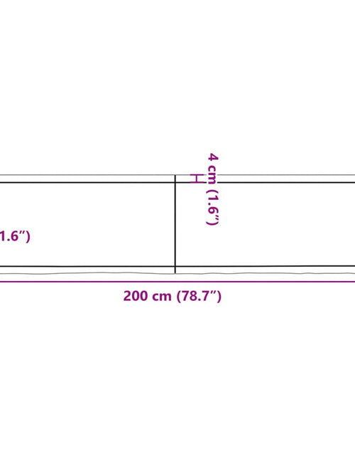 Загрузите изображение в средство просмотра галереи, Blat de masă maro 200x50x(2-6) cm, lemn masiv stejar tratat
