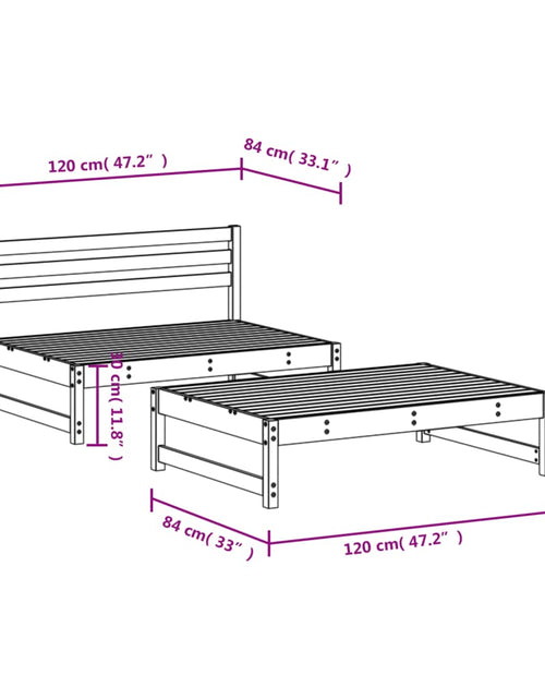 Încărcați imaginea în vizualizatorul Galerie, Set mobilier relaxare grădină, 2 piese, lemn masiv Douglas
