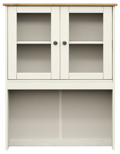 Încărcați imaginea în vizualizatorul Galerie, Dulap superior comodă „VIGO”, alb, 78x30x100 cm, lemn masiv pin
