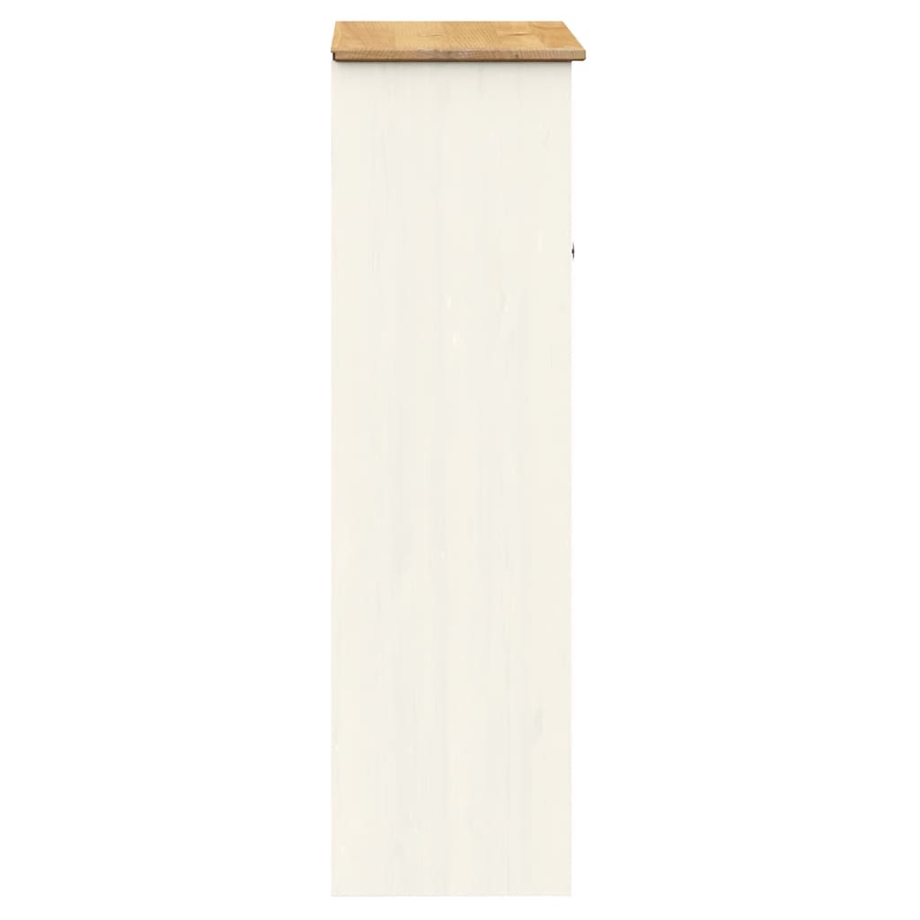 Dulap superior comodă „VIGO”, alb, 78x30x100 cm, lemn masiv pin