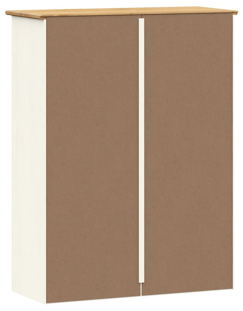 Загрузите изображение в средство просмотра галереи, Dulap superior comodă „VIGO”, alb, 78x30x100 cm, lemn masiv pin
