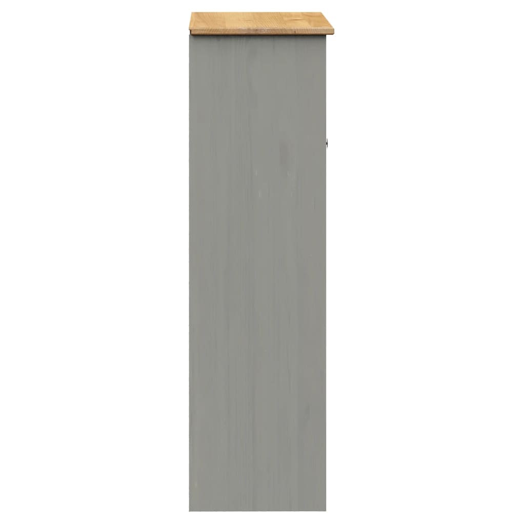 Dulap superior comodă „VIGO”, gri, 78x30x100 cm, lemn masiv pin