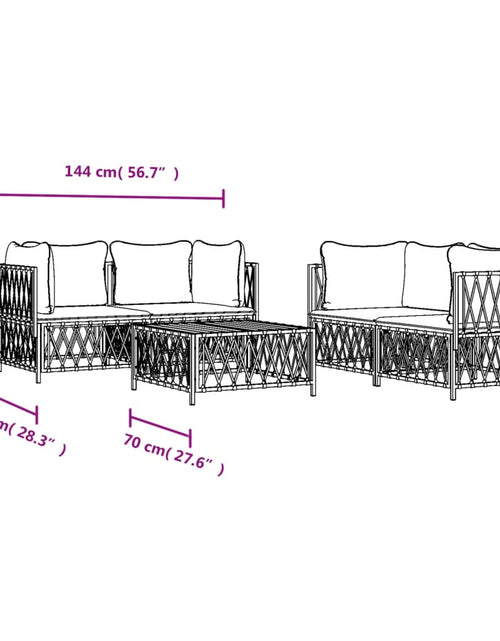 Încărcați imaginea în vizualizatorul Galerie, Set mobilier de grădină, 5 piese, cu perne, antracit, oțel
