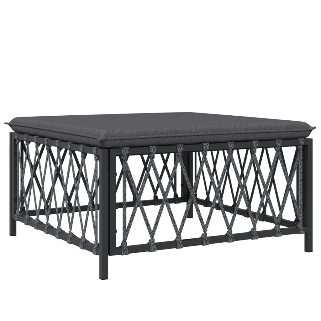 Set mobilier de grădină, cu perne, antracit, 4 piese, oțel