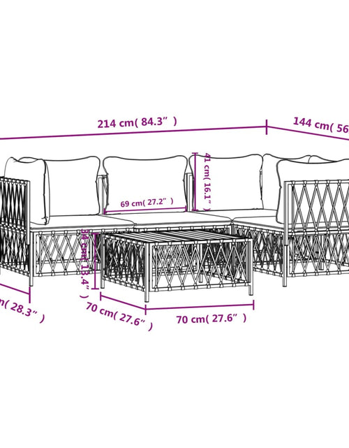 Încărcați imaginea în vizualizatorul Galerie, Set mobilier de grădină, 5 piese, cu perne, antracit, oțel
