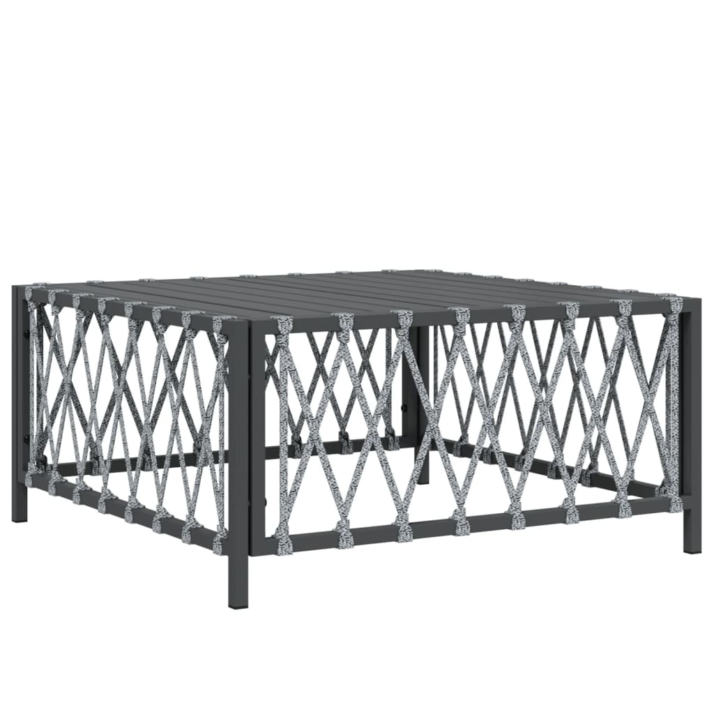 Set mobilier de grădină, 8 piese, cu perne, antracit, oțel