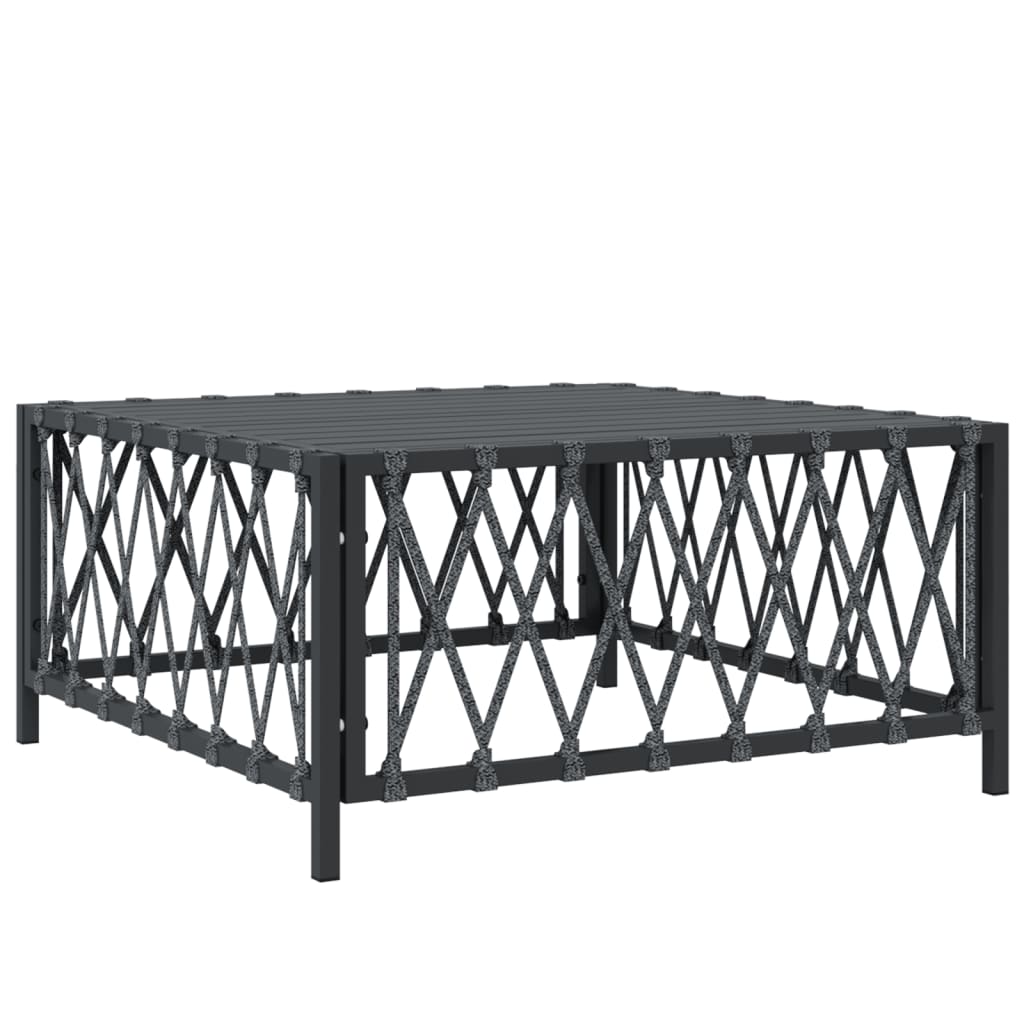 Set mobilier de grădină cu perne, 10 piese, antracit, oțel