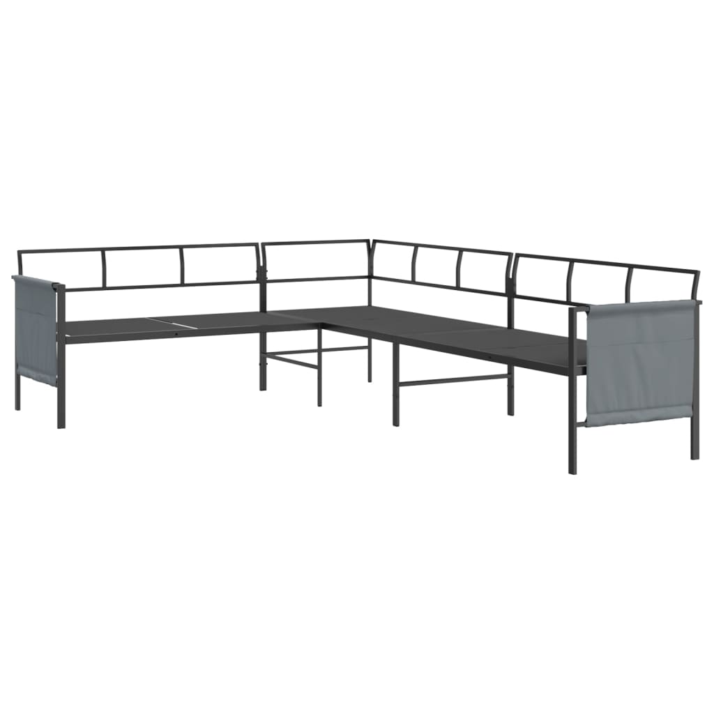 Set de mobilier dining pentru grădină, 2 piese, antracit, oțel