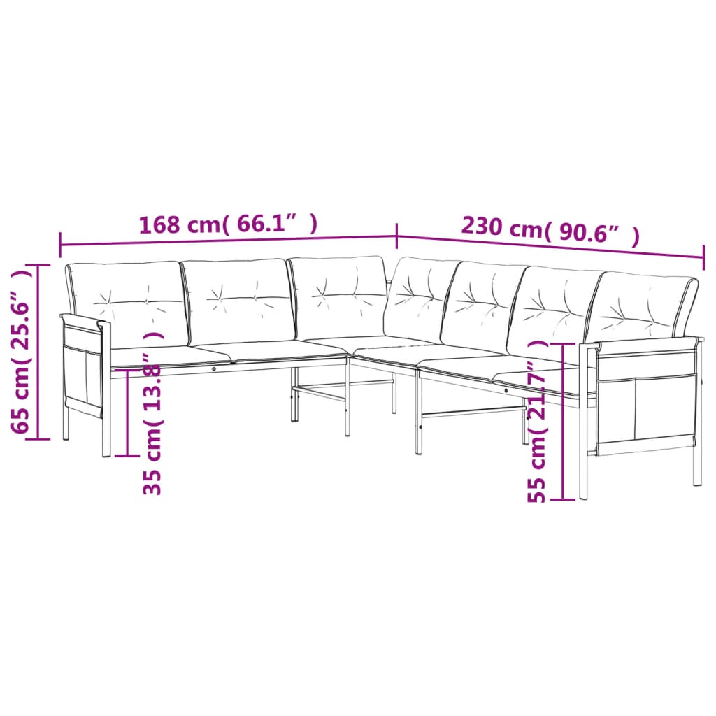 Set de mobilier dining pentru grădină, 2 piese, antracit, oțel