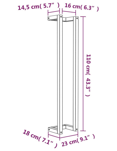 Загрузите изображение в средство просмотра галереи, Suport pentru prosoape, 23x18x110 cm, lemn masiv de pin
