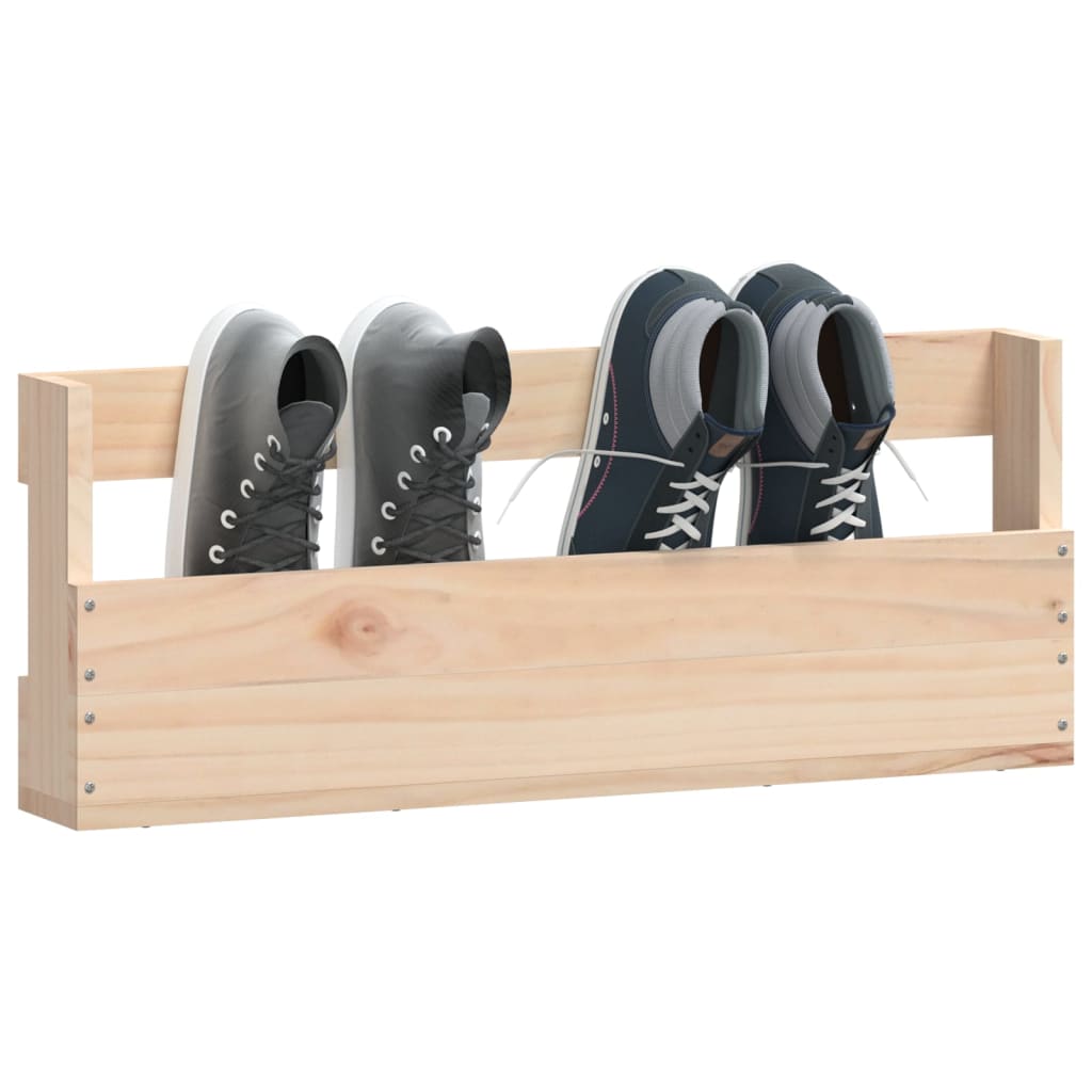 Pantofare de perete, 2 buc., 59x9x23 cm, lemn masiv pin