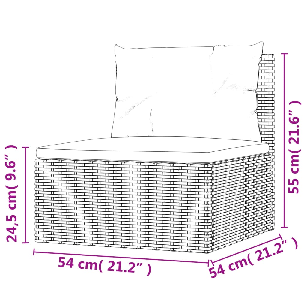 Set mobilier de grădină cu perne, 5 piese, gri, poliratan