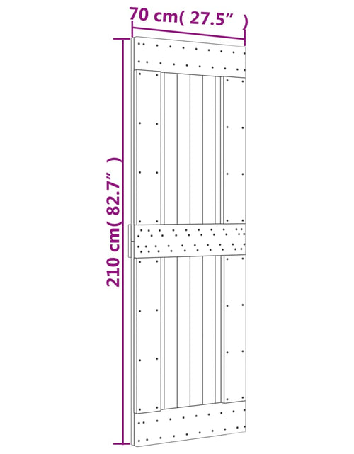 Încărcați imaginea în vizualizatorul Galerie, Ușă „NARVIK”, 70x210 cm, lemn masiv de pin
