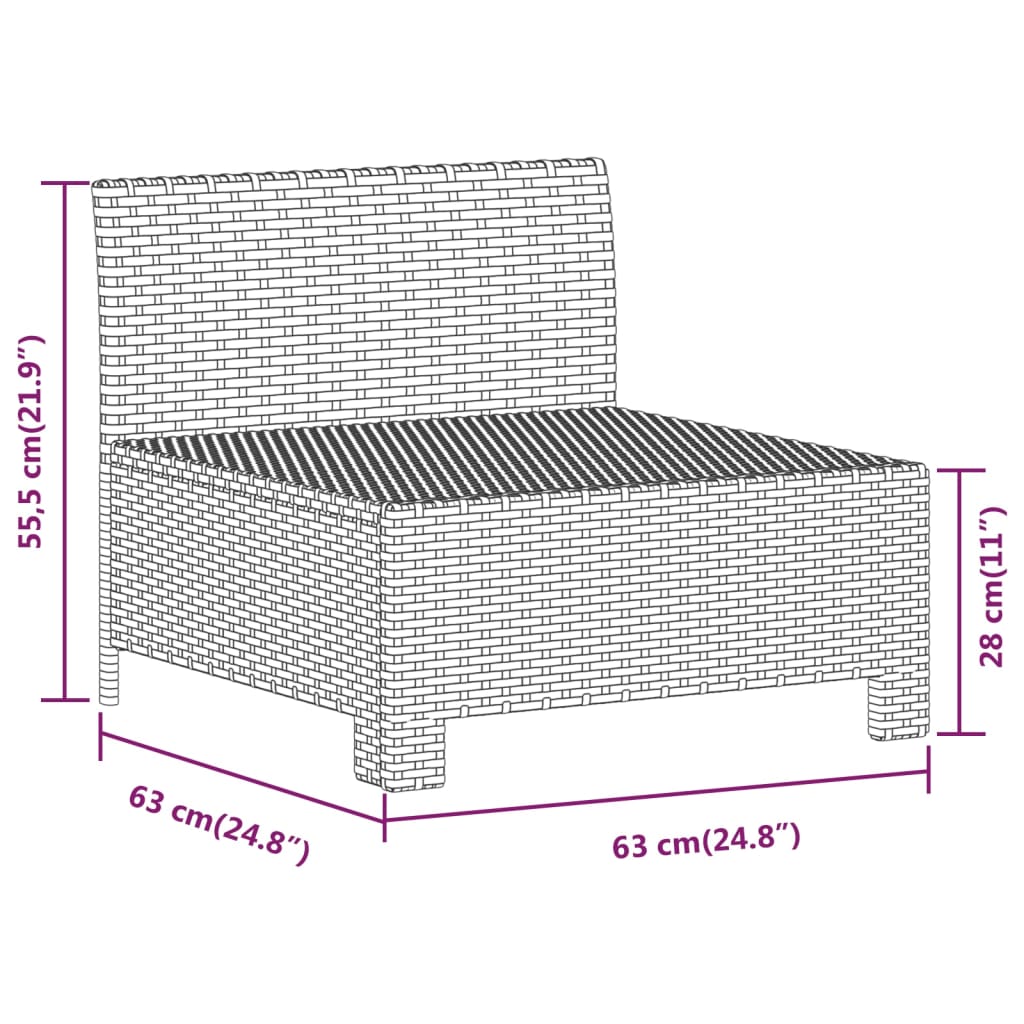 Set mobilier de grădină cu perne, 3 piese, gri, poliratan