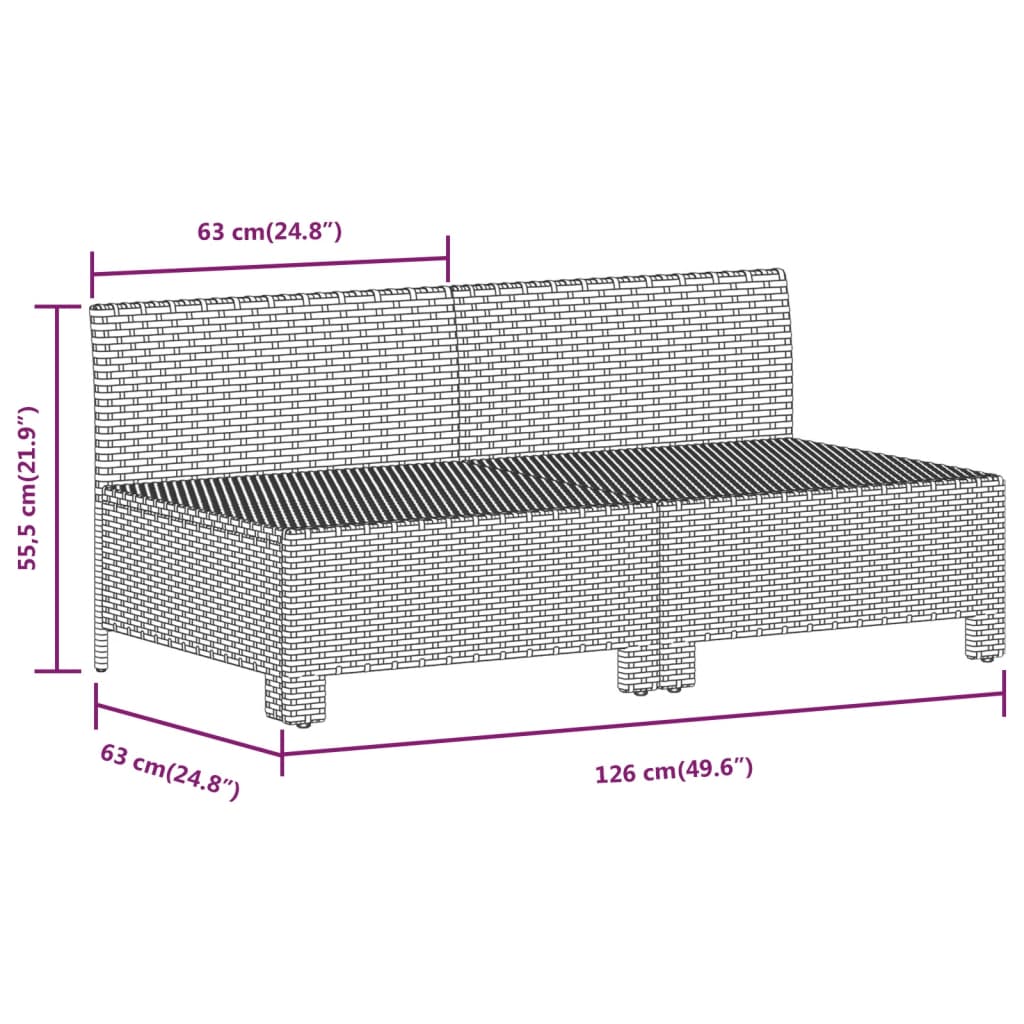 Set mobilier de grădină cu perne, 8 piese, gri, poliratan