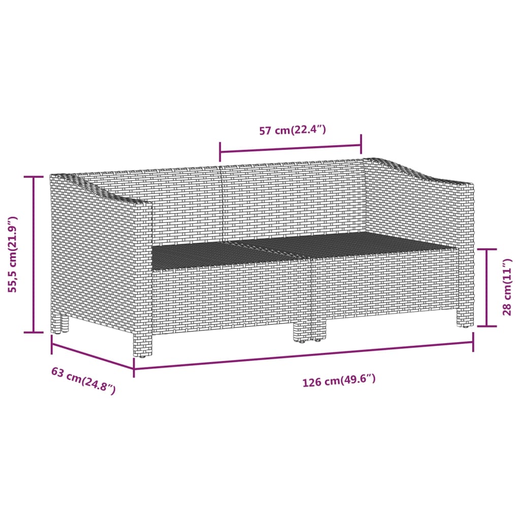 Set mobilier de grădină cu perne, 6 piese, gri, poliratan