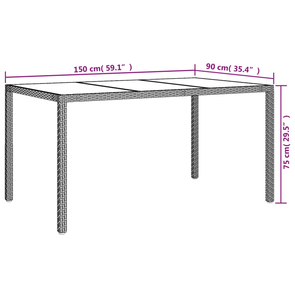 Set mobilier de grădină cu perne, 5 piese, negru, poliratan