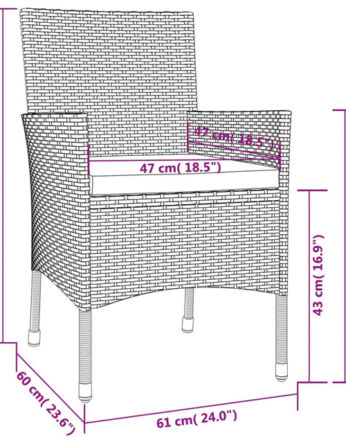 Încărcați imaginea în vizualizatorul Galerie, Set mobilier de exterior cu perne, 11 piese, negru, poliratan
