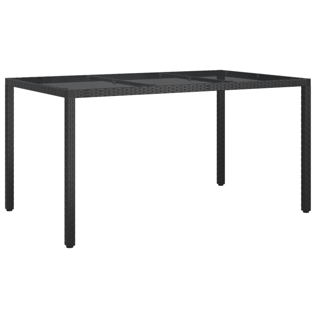 Set mobilier de grădină cu perne, 7 piese, negru, poliratan