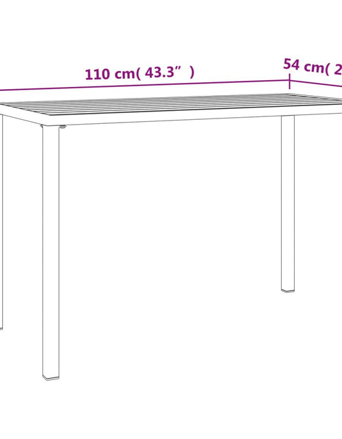 Încărcați imaginea în vizualizatorul Galerie, Masă de dining pentru grădină, antracit, 110x54x70 cm, oțel
