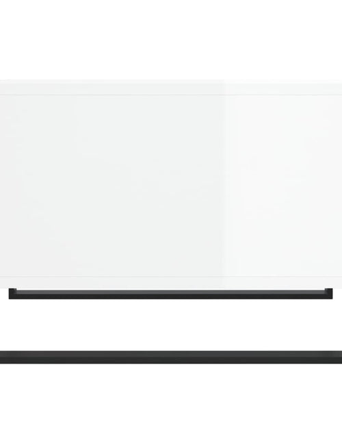 Загрузите изображение в средство просмотра галереи, Măsuță de cafea, alb extralucios, 55x55x36,5 cm, lemn prelucrat
