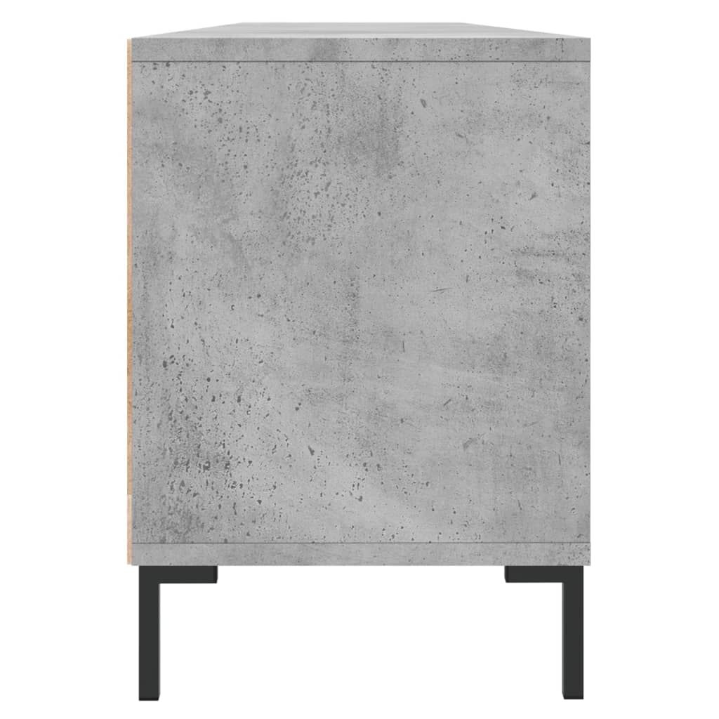 Comodă TV, gri beton, 150x30x44,5 cm, lemn prelucrat