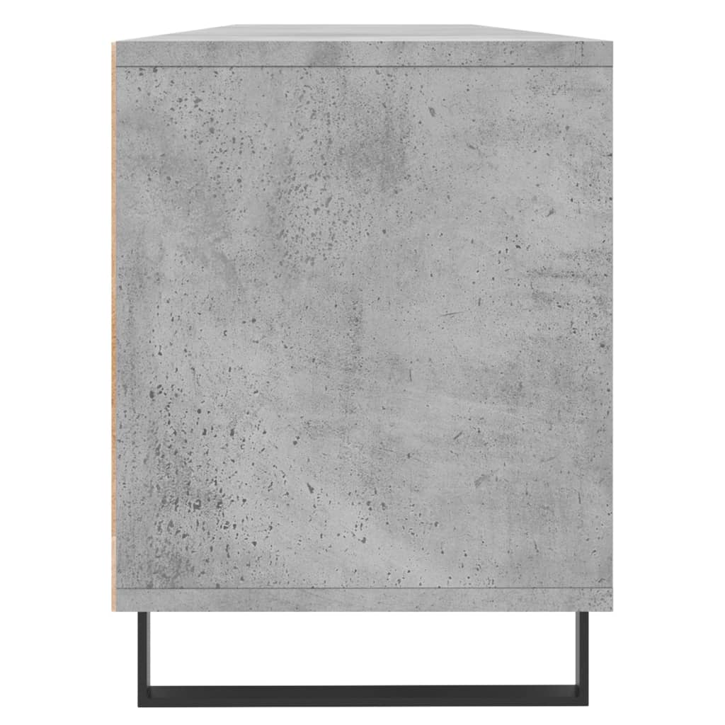 Comodă TV, gri beton, 150x30x44,5 cm, lemn prelucrat