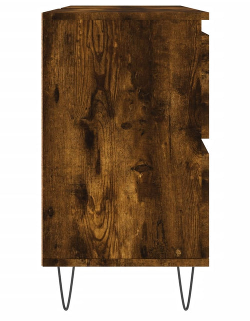 Încărcați imaginea în vizualizatorul Galerie, Dulap pentru baie, stejar fumuriu, 80x33x60 cm, lemn compozit
