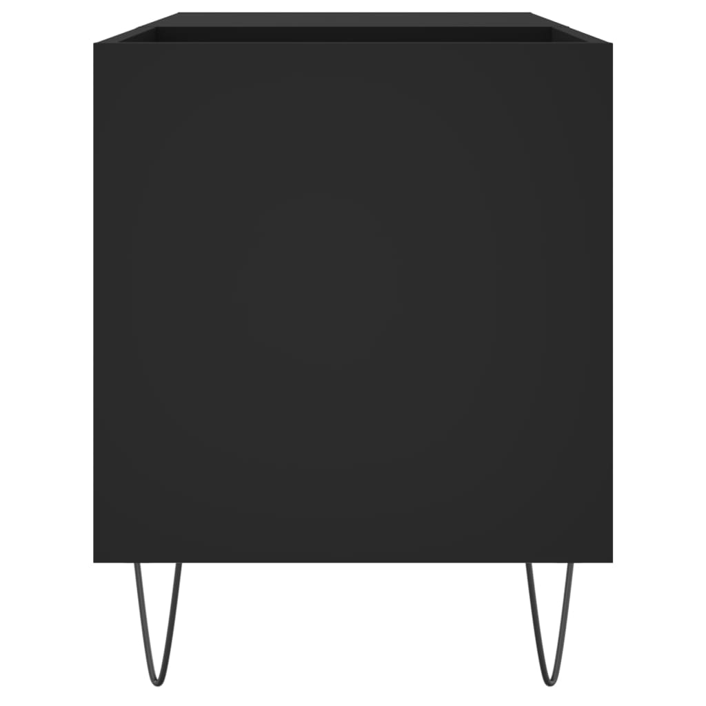 Dulap pentru discuri, negru, 85x38x48 cm, lemn prelucrat