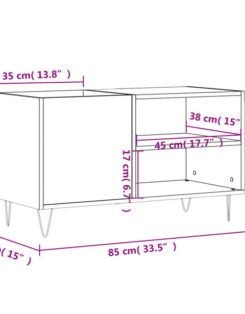 Загрузите изображение в средство просмотра галереи, Dulap pentru discuri stejar afumat 85x38x48 cm lemn prelucrat
