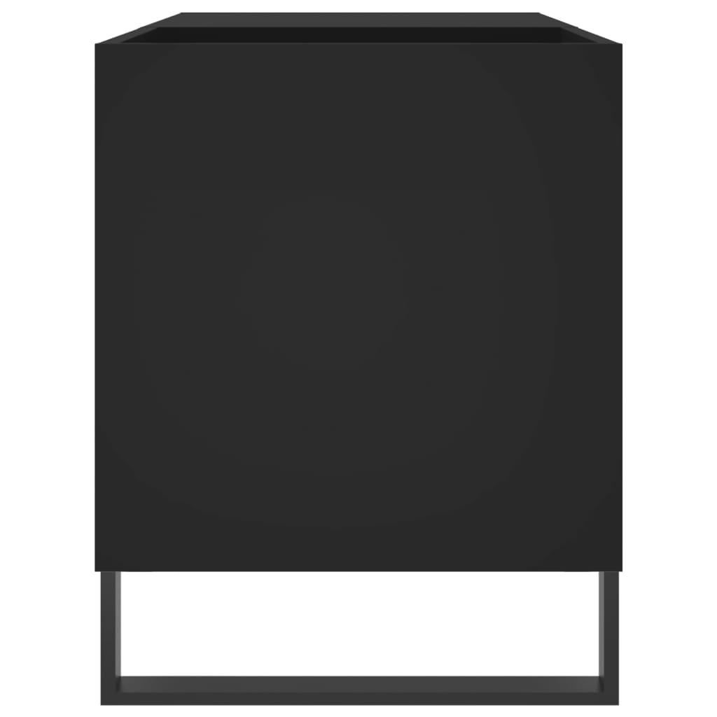 Dulap pentru discuri, negru, 85x38x48 cm, lemn prelucrat