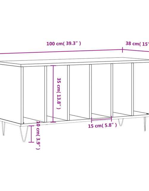 Загрузите изображение в средство просмотра галереи, Dulap pentru discuri stejar sonoma 100x38x48 cm, lemn prelucrat
