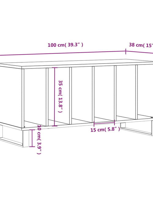 Загрузите изображение в средство просмотра галереи, Dulap pentru discuri stejar sonoma 100x38x48 cm, lemn prelucrat
