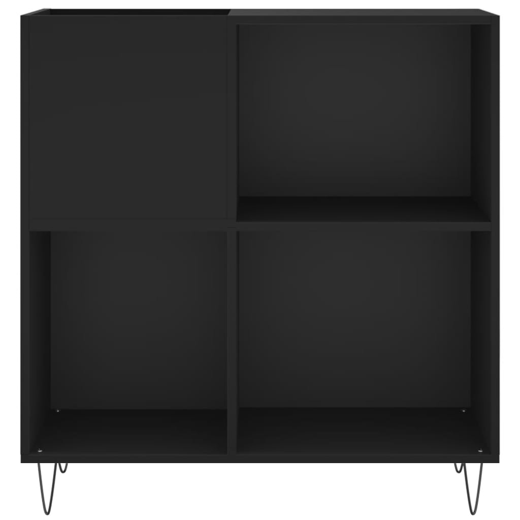 Dulap pentru discuri negru 84,5x38x89 cm lemn compozit