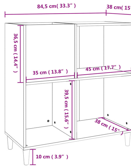 Загрузите изображение в средство просмотра галереи, Dulap pentru discuri negru 84,5x38x89 cm lemn compozit
