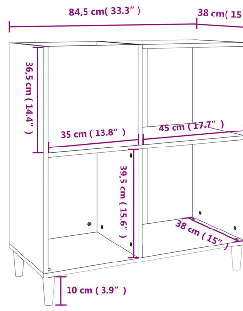 Загрузите изображение в средство просмотра галереи, Dulap pentru discuri stejar fumuriu 84,5x38x89 cm lemn compozit
