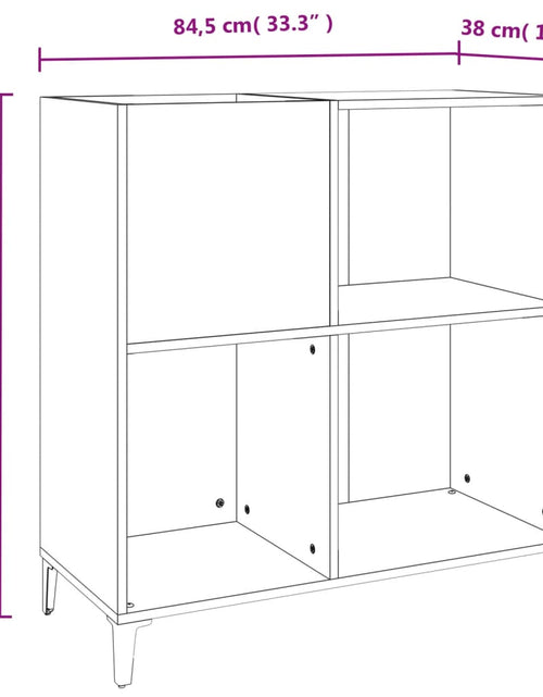 Încărcați imaginea în vizualizatorul Galerie, Dulap pentru discuri negru 84,5x38x89 cm lemn compozit
