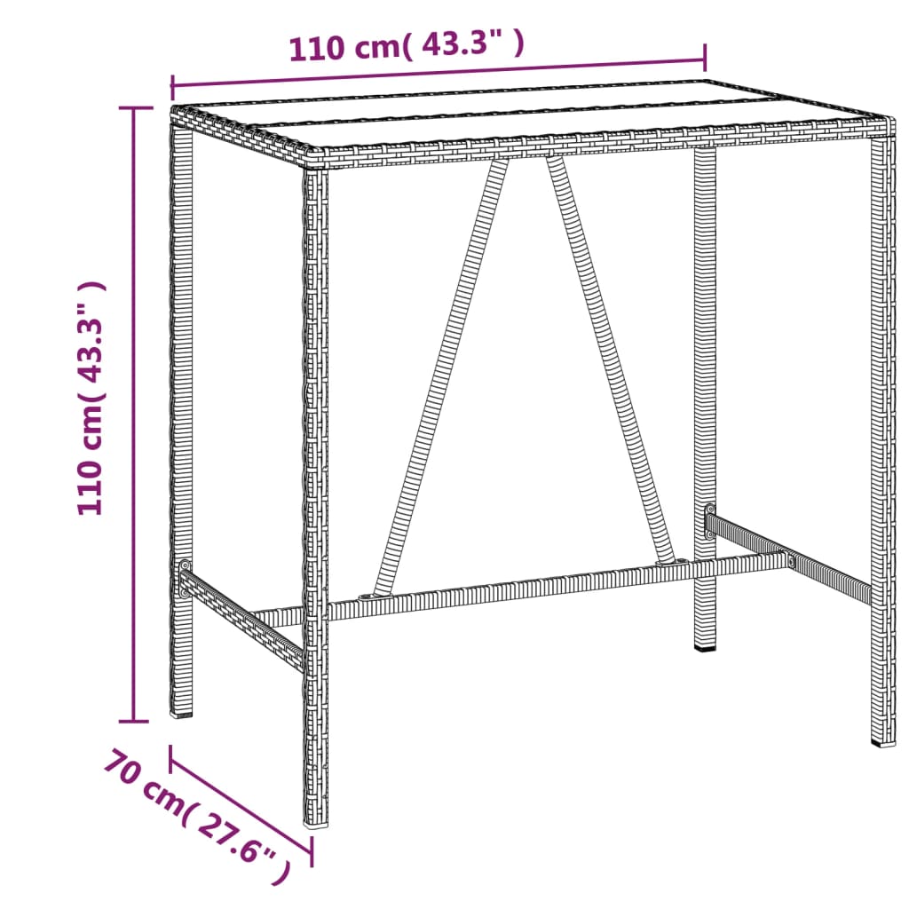 Set mobilier bar de grădină, cu perne, 5 piese, gri, poliratan