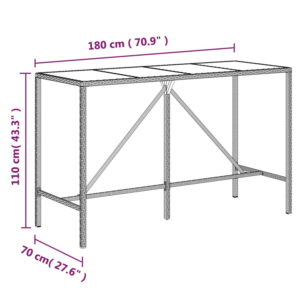 Set mobilier de grădină cu perne, 11 piese, gri, poliratan