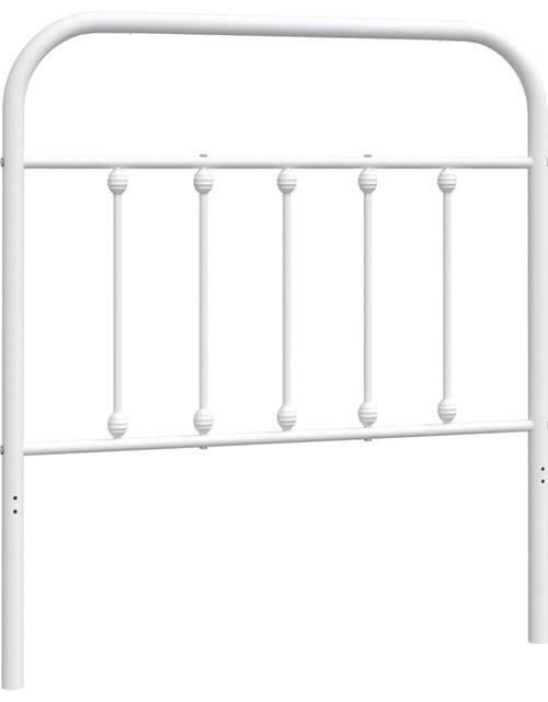 Загрузите изображение в средство просмотра галереи, Tăblie de pat metalică, alb, 90 cm

