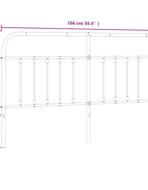 Încărcați imaginea în vizualizatorul Galerie, Tăblie de pat metalică, alb, 160 cm
