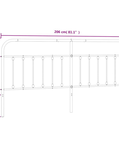 Încărcați imaginea în vizualizatorul Galerie, Tăblie de pat metalică, alb, 200 cm
