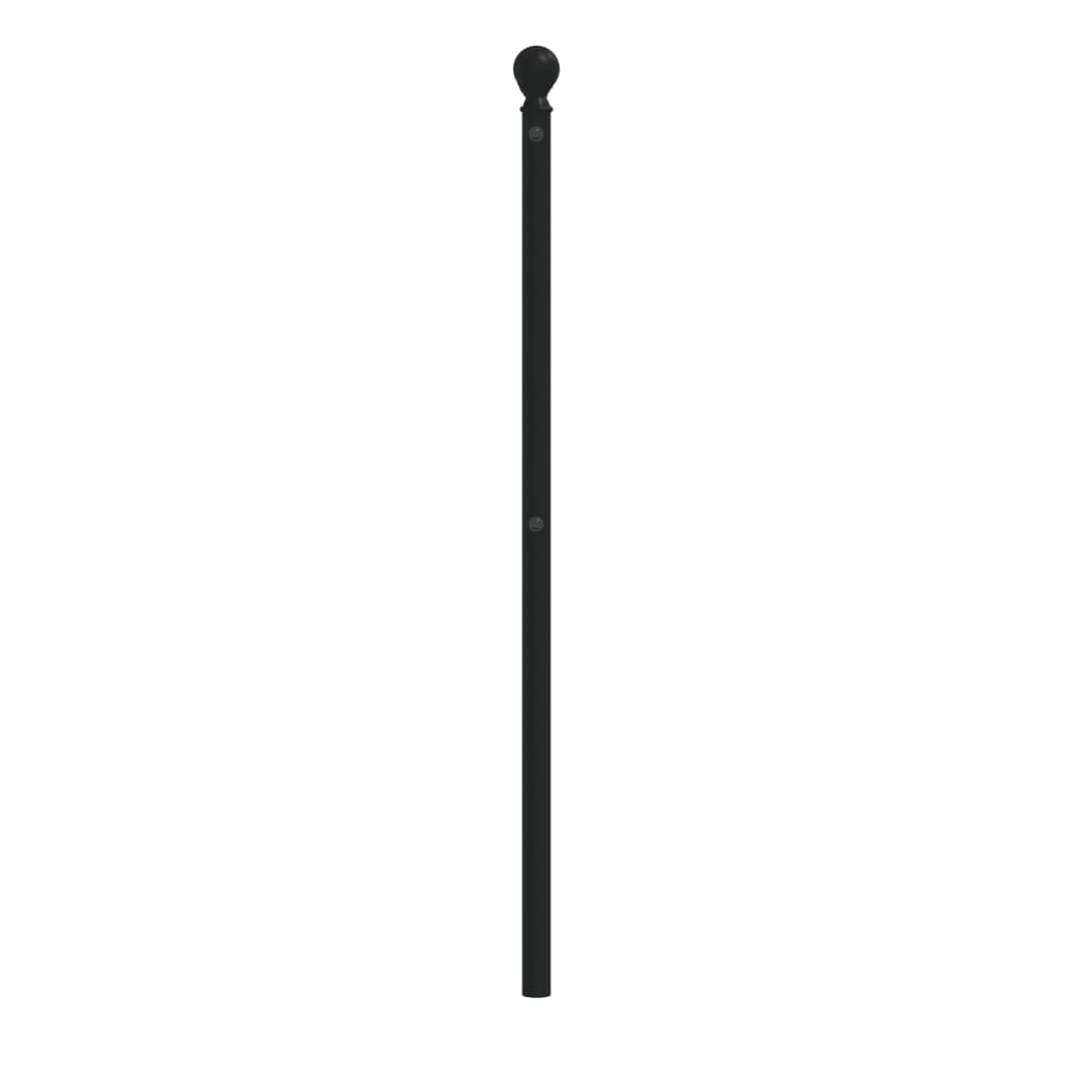 Tăblie de pat metalică, negru, 120 cm