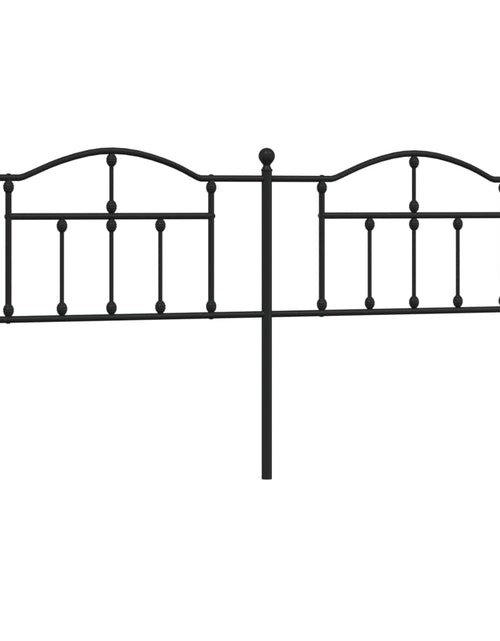 Загрузите изображение в средство просмотра галереи, Tăblie de pat metalică, negru, 200 cm
