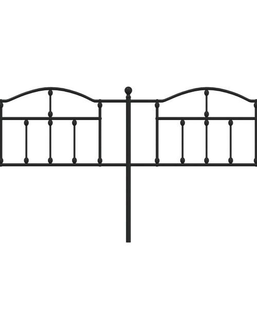 Загрузите изображение в средство просмотра галереи, Tăblie de pat metalică, negru, 200 cm
