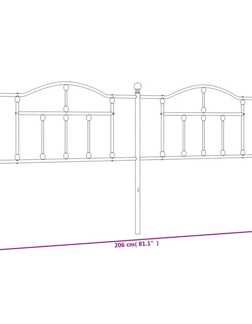 Загрузите изображение в средство просмотра галереи, Tăblie de pat metalică, negru, 200 cm
