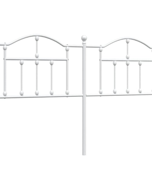 Загрузите изображение в средство просмотра галереи, Tăblie de pat metalică, alb, 160 cm
