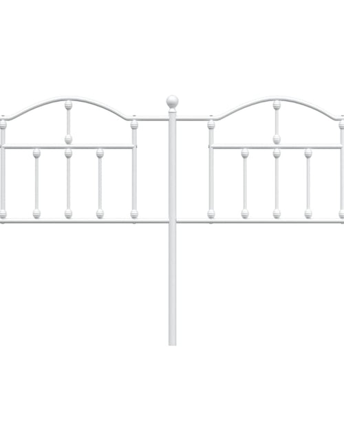 Загрузите изображение в средство просмотра галереи, Tăblie de pat metalică, alb, 160 cm

