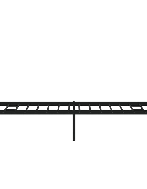 Загрузите изображение в средство просмотра галереи, Cadru pat metalic cu tăblii de cap/picioare, negru, 75x190 cm
